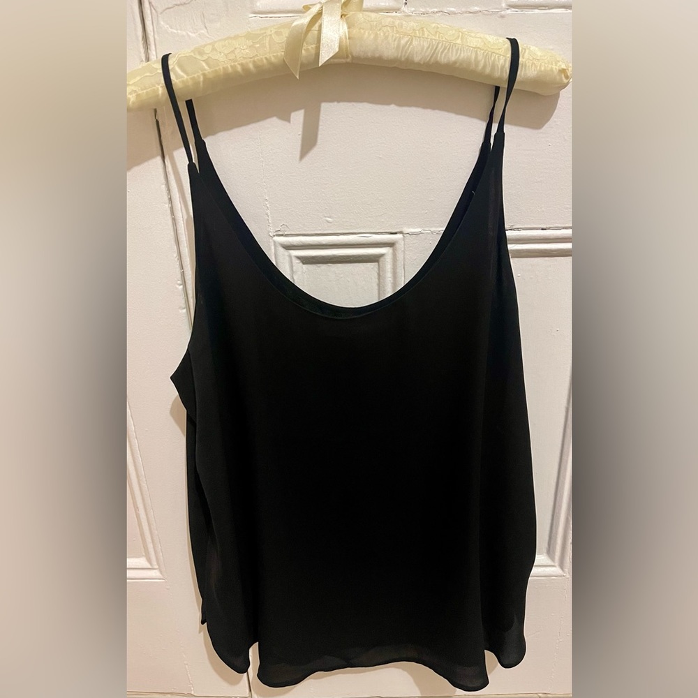 2 LOFT Classic Camisole Tops/Black and Off White